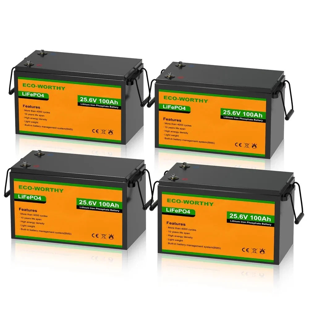 ECO-WORTHY 24V 100Ah Lithium Iron Phosphate Battery