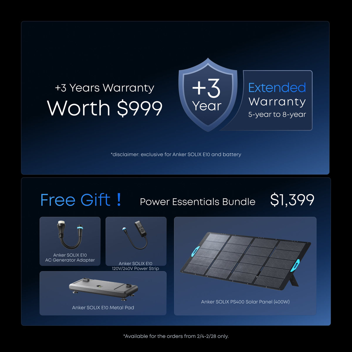 Anker E10 B17E1141 Whole Home Backup System | 6kWh LiFePO4 Battery | 10-30 kW Turbo Output | Smart Grid & Storm-Guard