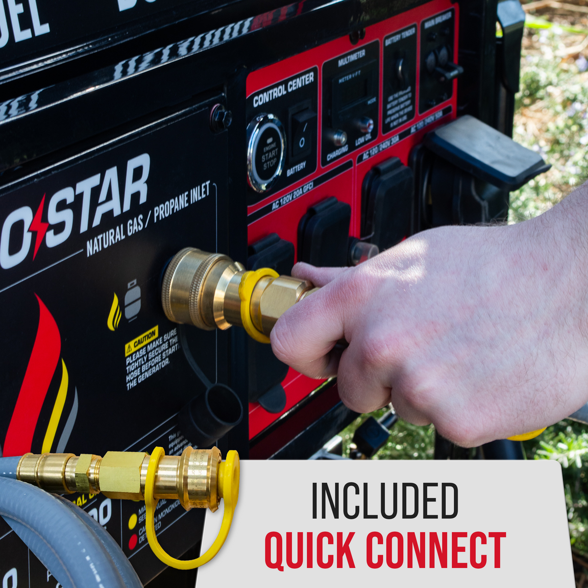 DuroStar DS13000MXT 13,000W/10,500W 500cc Electric Start Tri Fuel Portable Generator w/ CO Alert