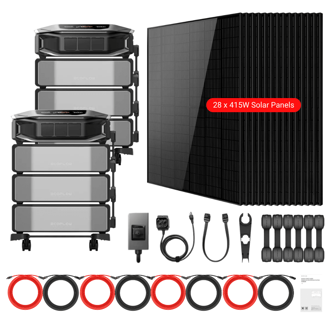 2 x EcoFlow DELTA Pro Ultra X Inverter + Batteries + 415W Solar Panels