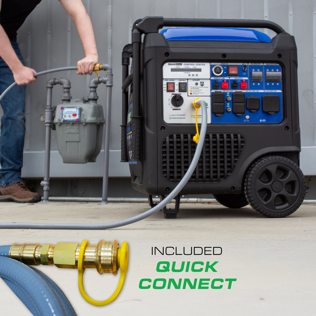 DuroMax XP11000iHT 11,000 Watt Portable Tri Fuel Inverter Generator - Quiet, Low THD