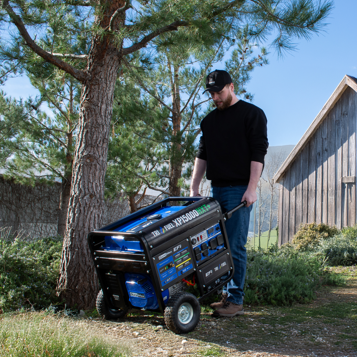 DuroMax XP15000HXT+ 15,000 Watt Electric Start Tri Fuel EFI Portable Generator