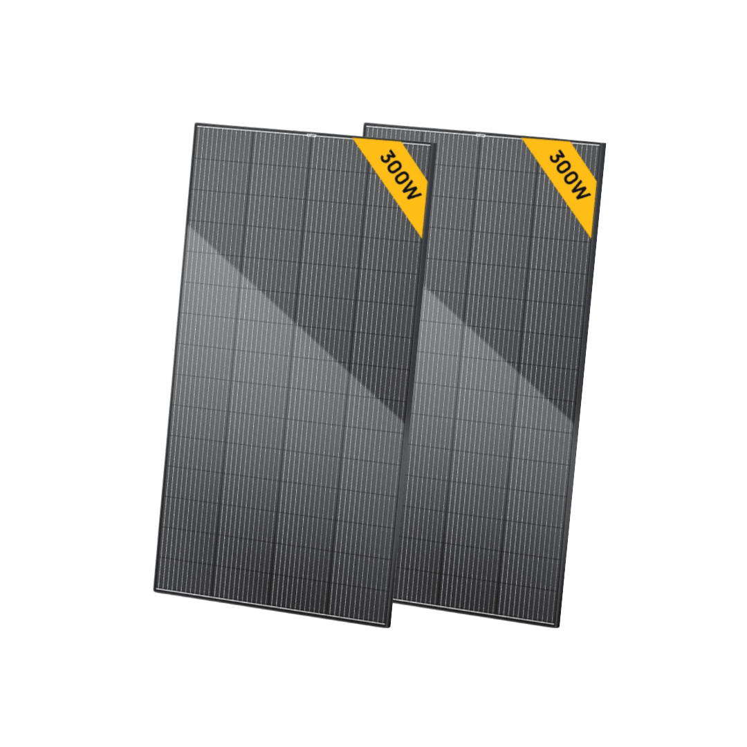 BougeRV 300 Watt Rigid Bifacial 12BB Mono Solar Panel