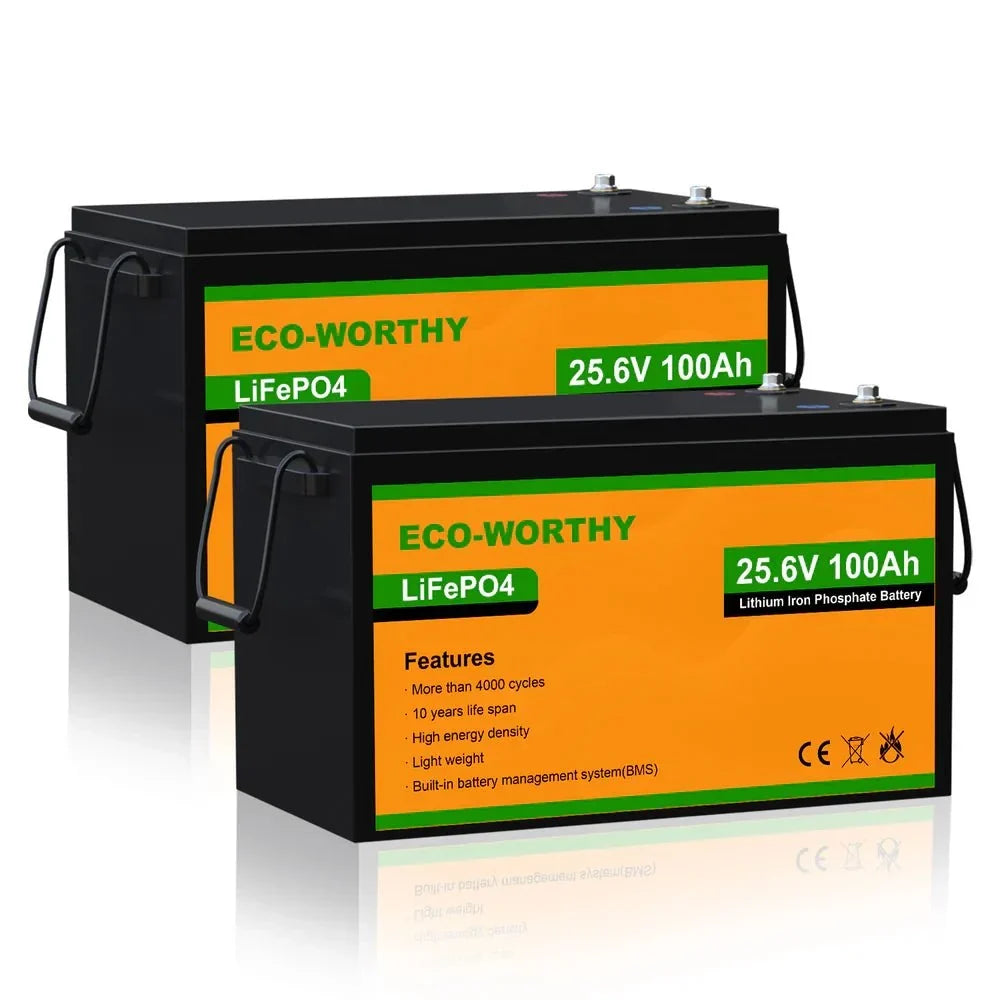 ECO-WORTHY 24V 100Ah Lithium Iron Phosphate Battery