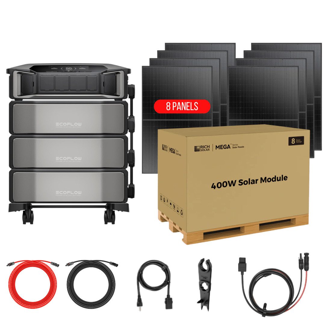 EcoFlow DELTA Pro Ultra Kits - Inverter + Batteries + Choose Custom Solar Panel Bundle Option