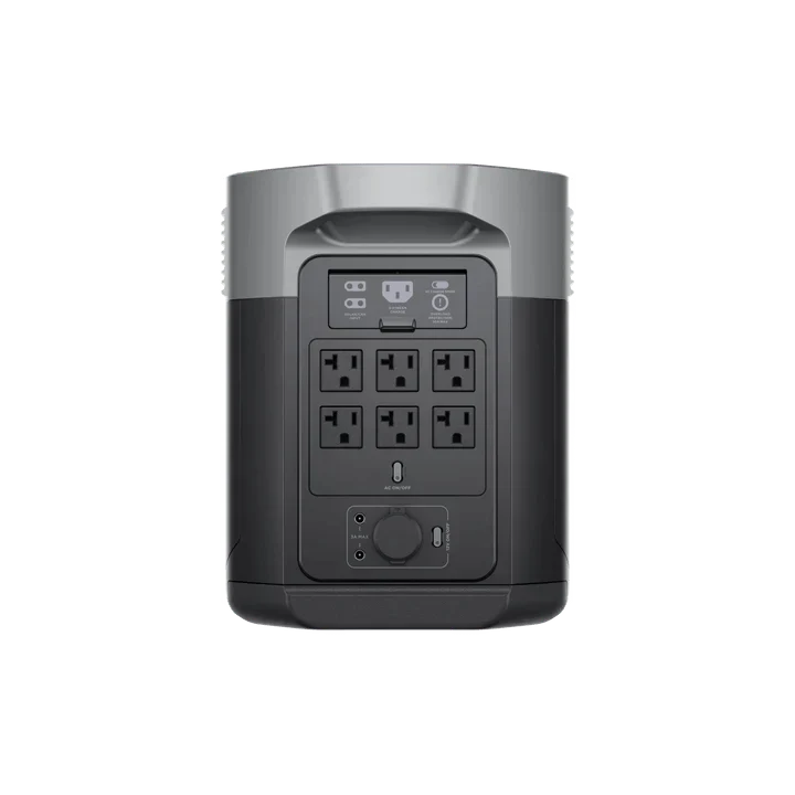 EcoFlow Delta 2 Max With 2 Extra Batteries 6144Wh 2400W LiFePO4 Solar Generator + 200W Rigid Monocrystalline Solar Panels Kit