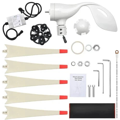 Natures Generator Lithium 3600 With 2 x 410W Monocrystalline Solar Panel + Wind Turbine