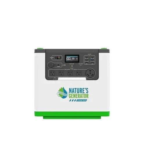 Natures Generator Lithium 3600 Solar Generator With Power Pod + 4 x 410W Monocrystalline Solar Panel