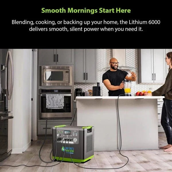Natures Generator Lithium 6000 Solar Generator With Transfer Switch