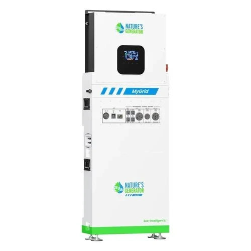 Natures Generator MyGrid 10K With Solar Battery + 8 x 410W Rigid Solar Panels + 50A Automatic Transfer Switch