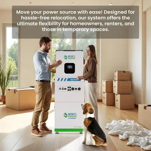 Natures Generator MyGrid 10K With Solar Battery + 50A Automatic Transfer Switch
