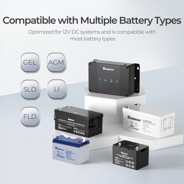 Renogy DCC30S 12V 30A Dual Input DC-DC On-Board Battery Charger with MPPT + Bluetooth Module