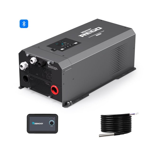 Renogy REGO 12V 3000W Pure Sine Wave Inverter Charger w/ LCD Display