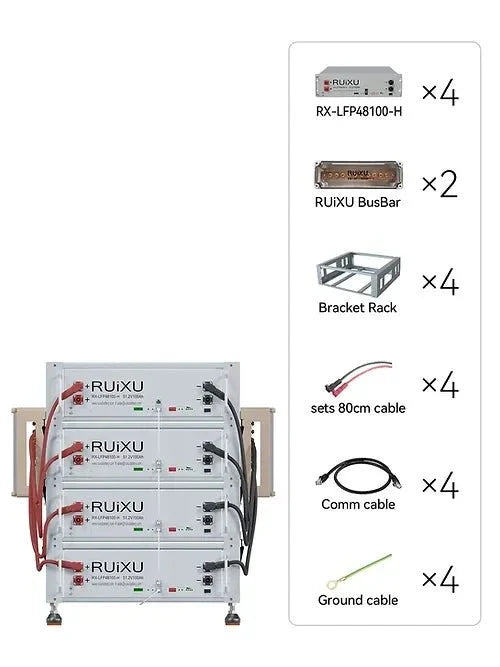 RUiXU Battery Optional Installation Method - Bracket Rack - Flexibility & Stackable