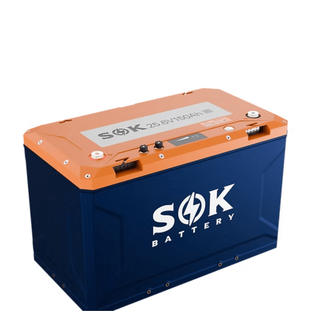 SOK Battery 24V 150Ah Lithium Iron Phosphate Battery With Built-in Heater & Bluetooth