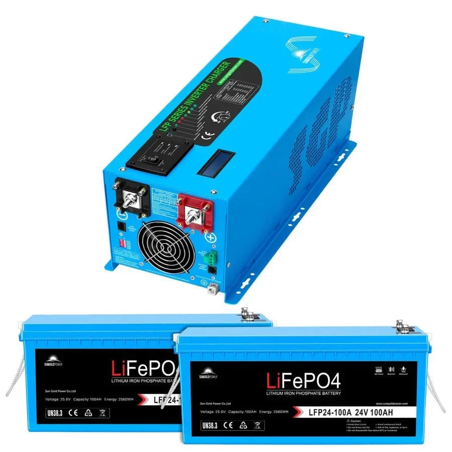 SunGoldPower 3000W DC 24V Pure Sine Wave Inverter With Charger