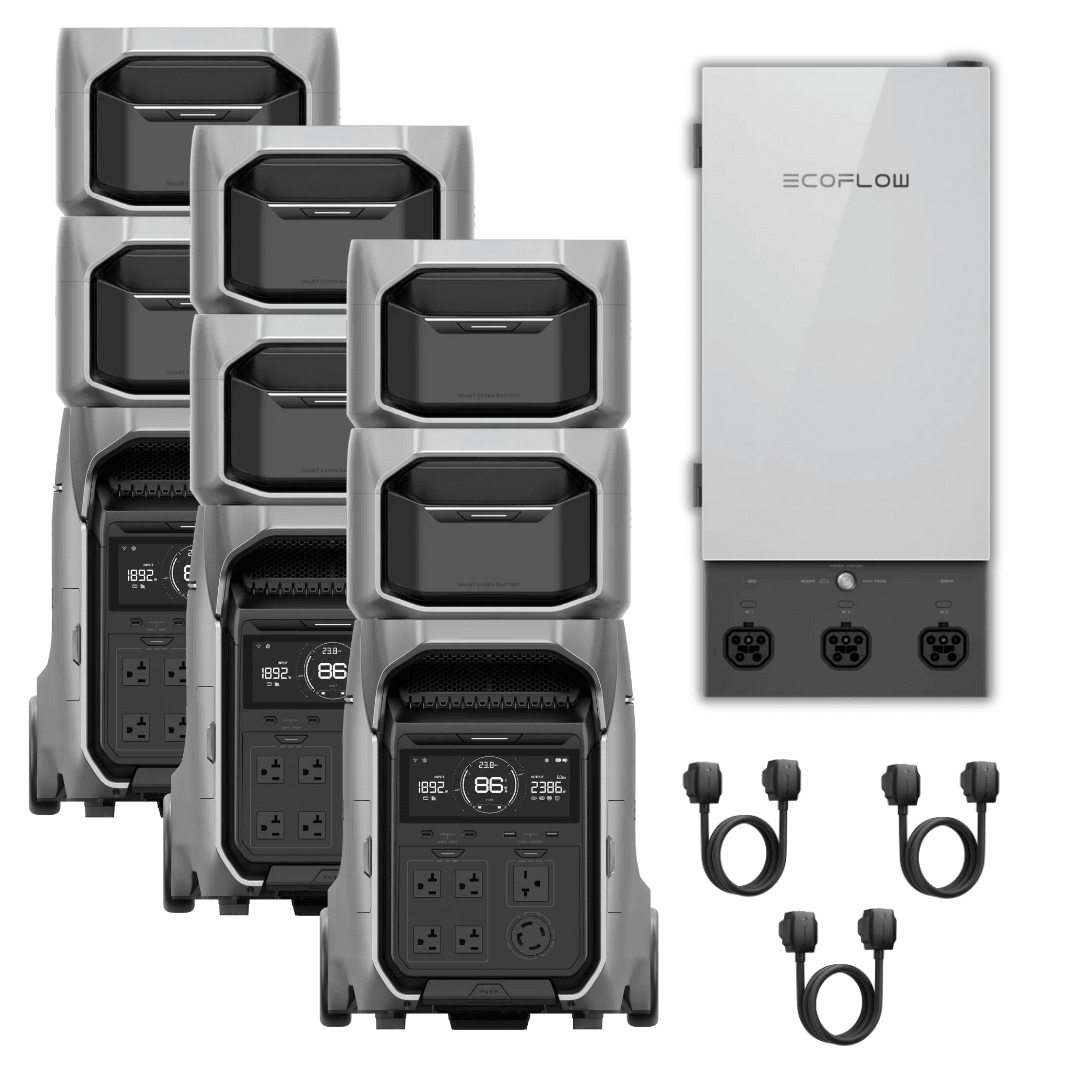 [Triple Kit] EcoFlow DELTA Pro 3 Portable Power Station + Smart Home Panel 2